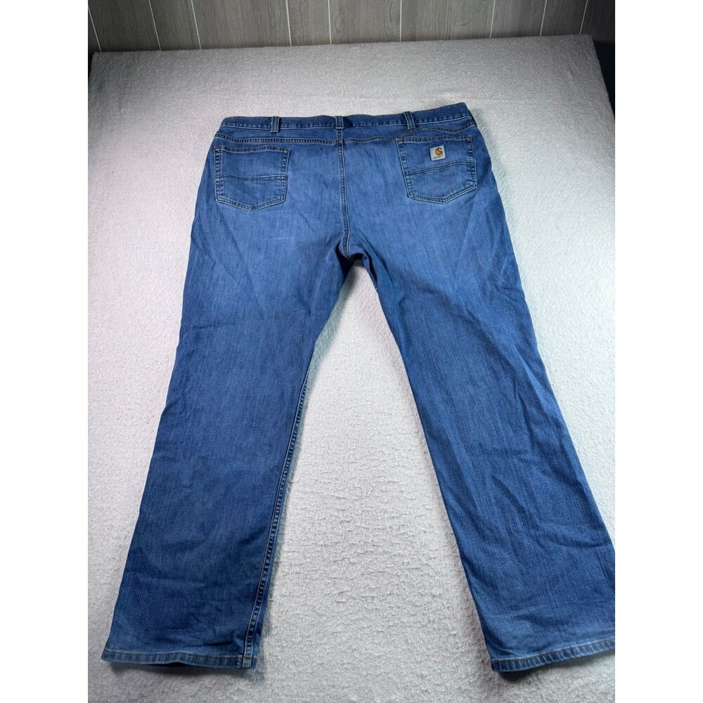 Carhartt Men's Relaxed Fit Jeans Blue Denim Work Pants Size 44x30